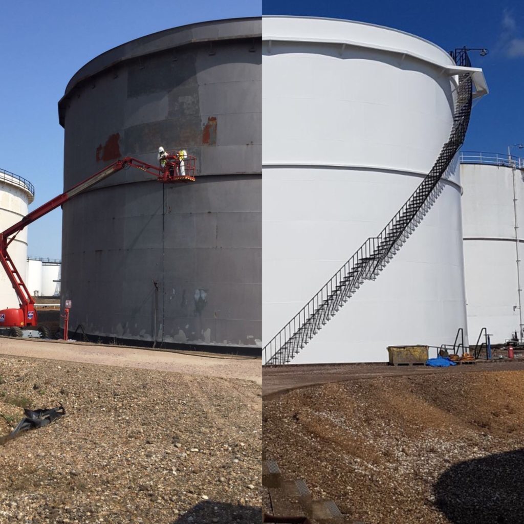 Harwich Oil Refinery before and after restoration