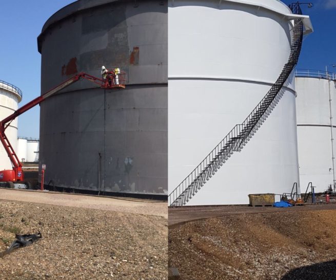 Harwich Oil Refinery before and after restoration
