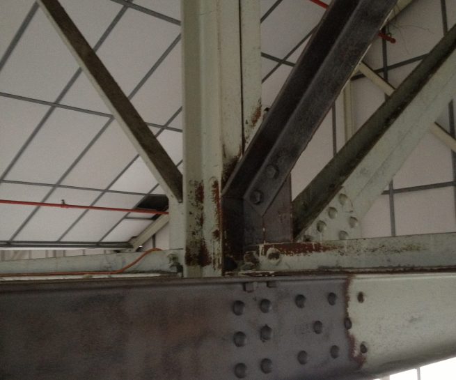 RAF Mildenhall Hanger roof stucture